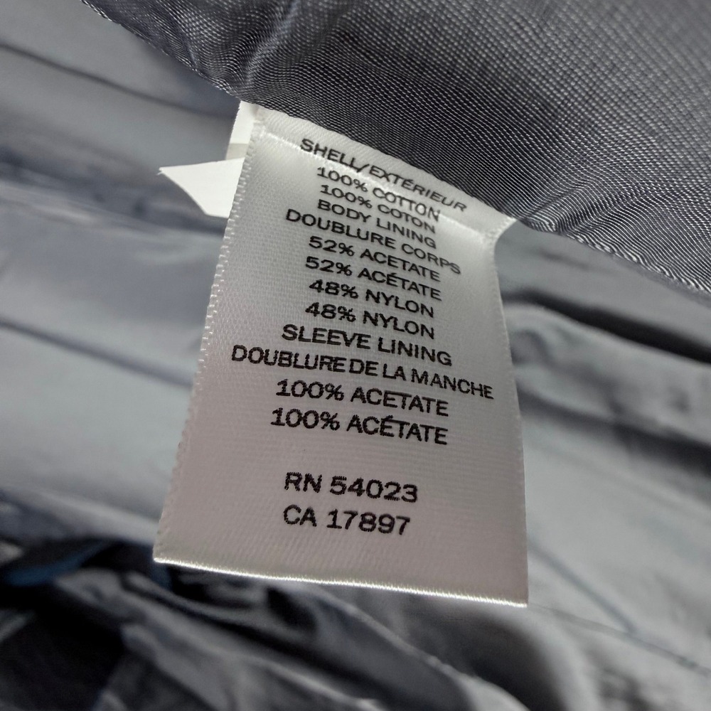 Banana Republic Mens 42R Tailored Fit Navy Pinstripe Cotton Blazer Jacket - Picture 8 of 13